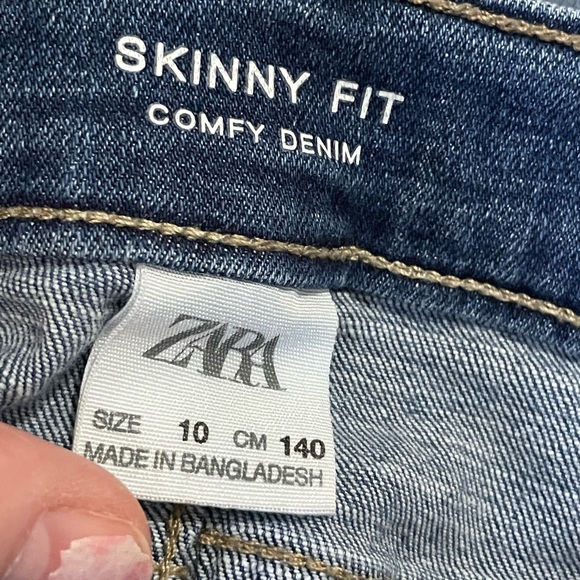 Kid Zara jeans skinny fit comfy denim must have size 10 cotton elastane 5 pocket - Picture 5 of 6